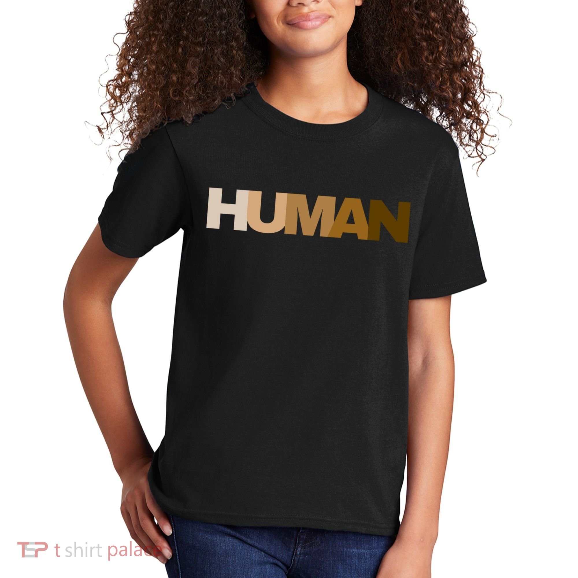 Human Rights Kindness Peace Equality Inclusion Melanin Love Gift Kids T-Shirt