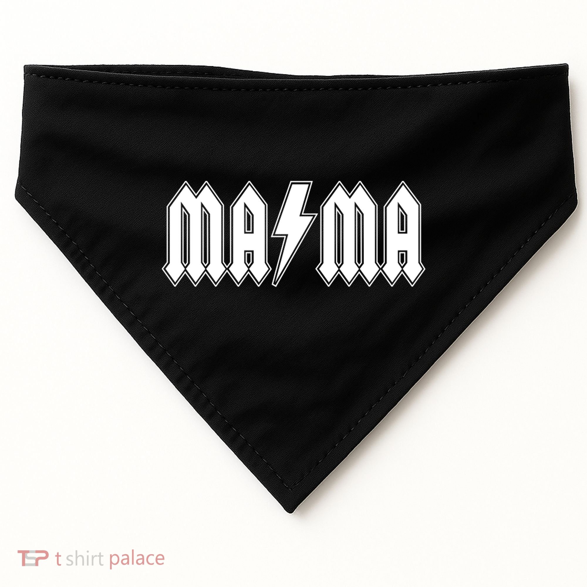 Hard Rock Mama Lightning Bolt USA-Made Doggie Bandana