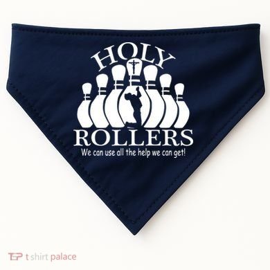 Holy Rollers Matching Bowling Team USA-Made Doggie Bandana