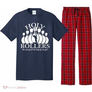 Holy Rollers Matching Bowling Team Pajama Set