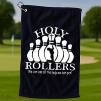 Holy Rollers Matching Bowling Team Golf Towel thumb 1
