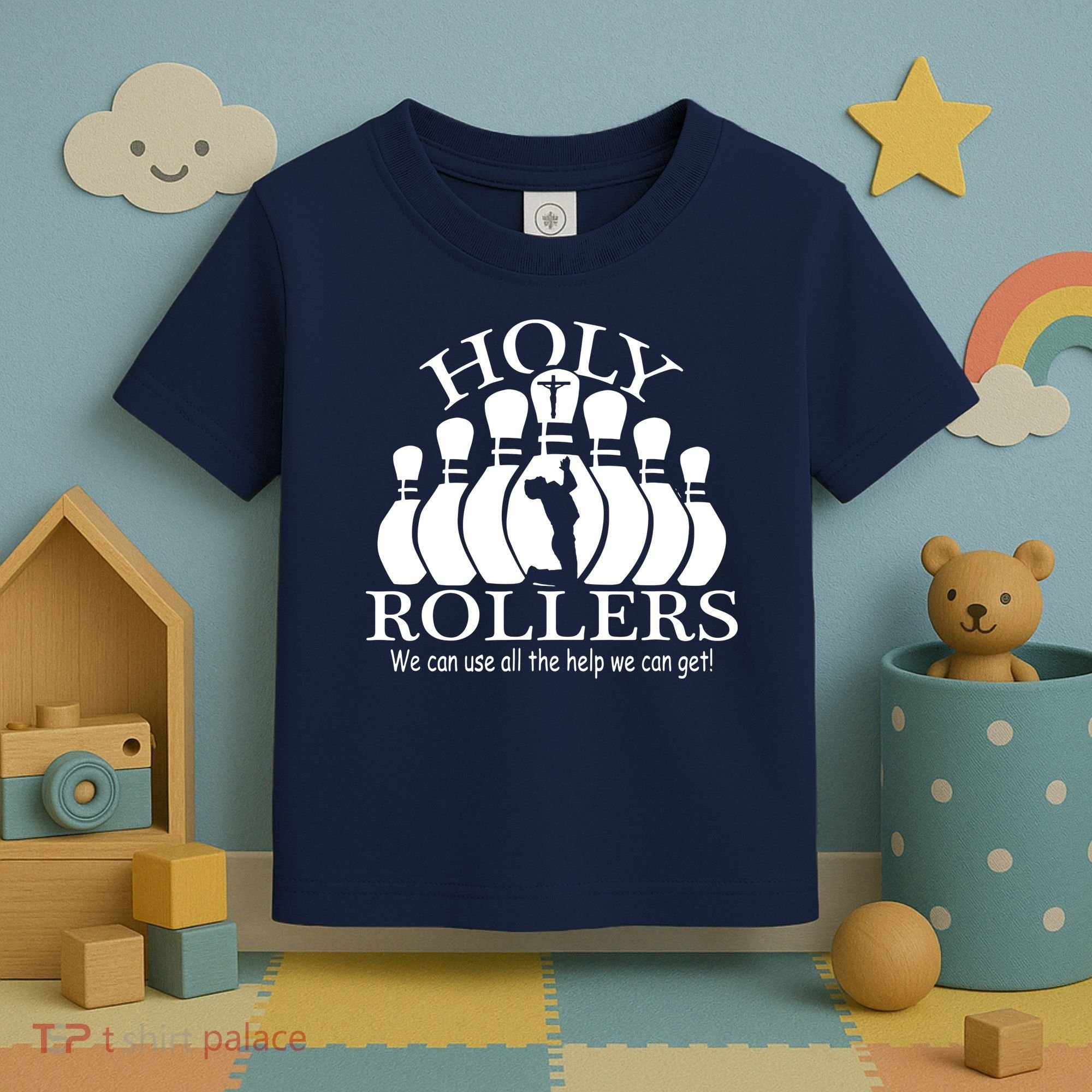 Holy Rollers Matching Bowling Team Toddler T-Shirt