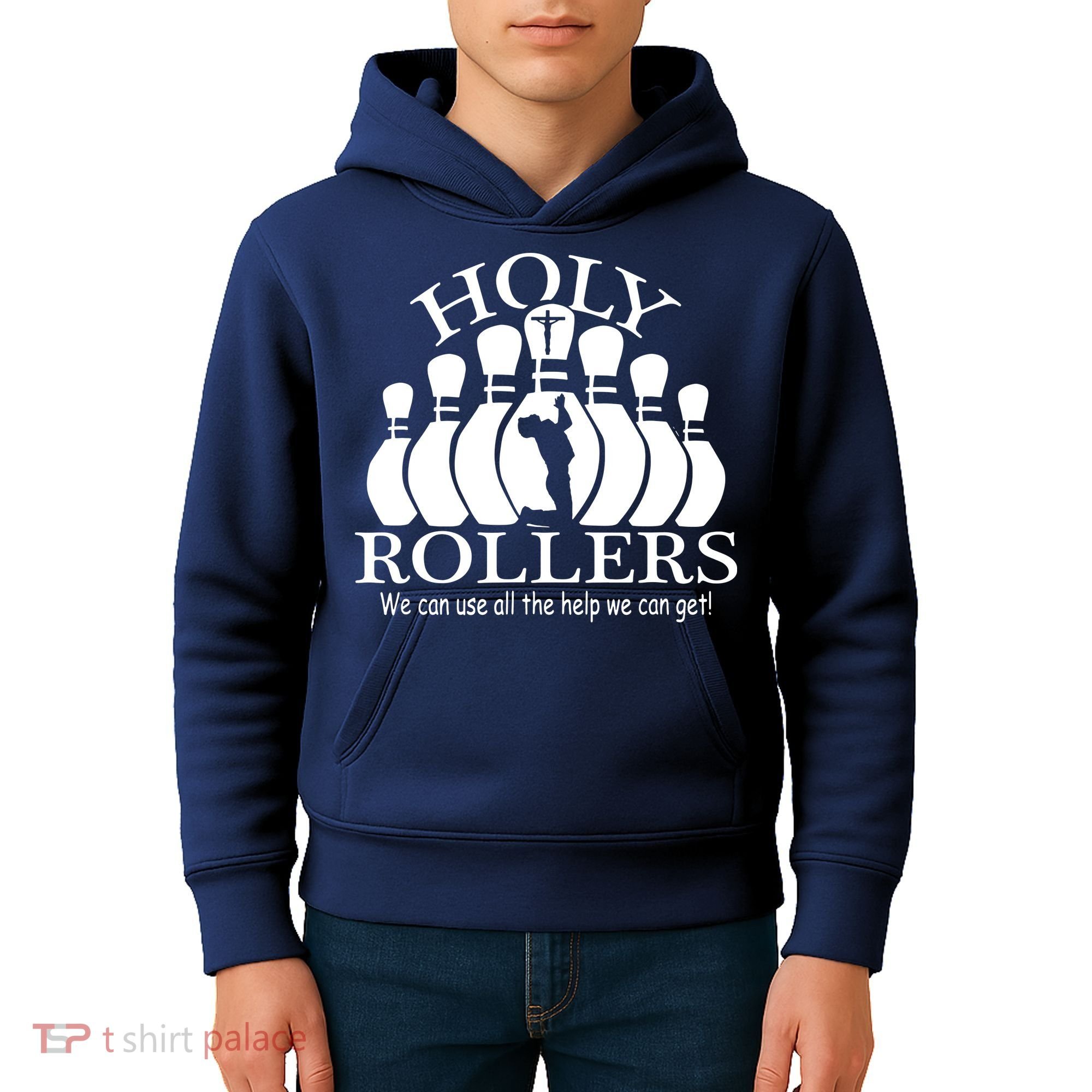 Holy Rollers Matching Bowling Team Kids Hoodie