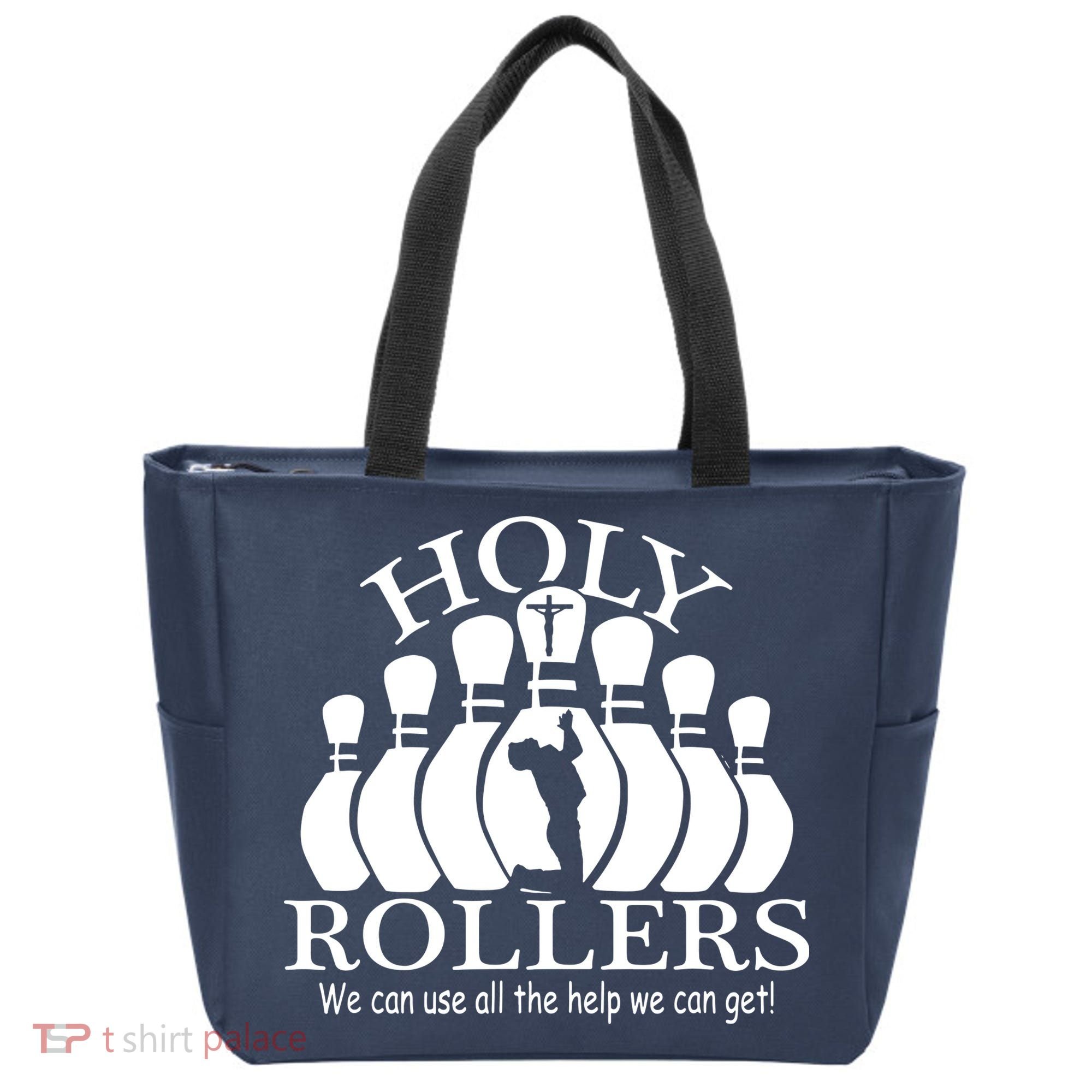 Holy Rollers Matching Bowling Team Tote Bag