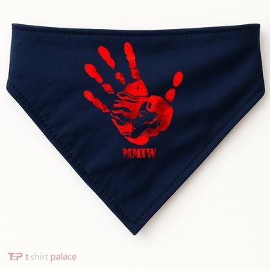 Hand Red MMIW USA-Made Doggie Bandana