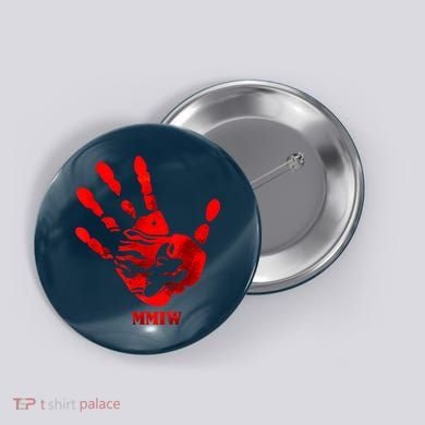 Hand Red MMIW Button