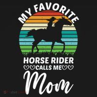 Horseback Riding Mum My Favorite Horse Rider Calls Me Mom Gift Women's Hoodie thumb 2