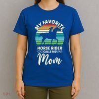 Horseback Riding Mum My Favorite Horse Rider Calls Me Mom Gift T-Shirt thumb 4