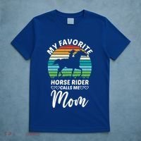 Horseback Riding Mum My Favorite Horse Rider Calls Me Mom Gift T-Shirt thumb 5