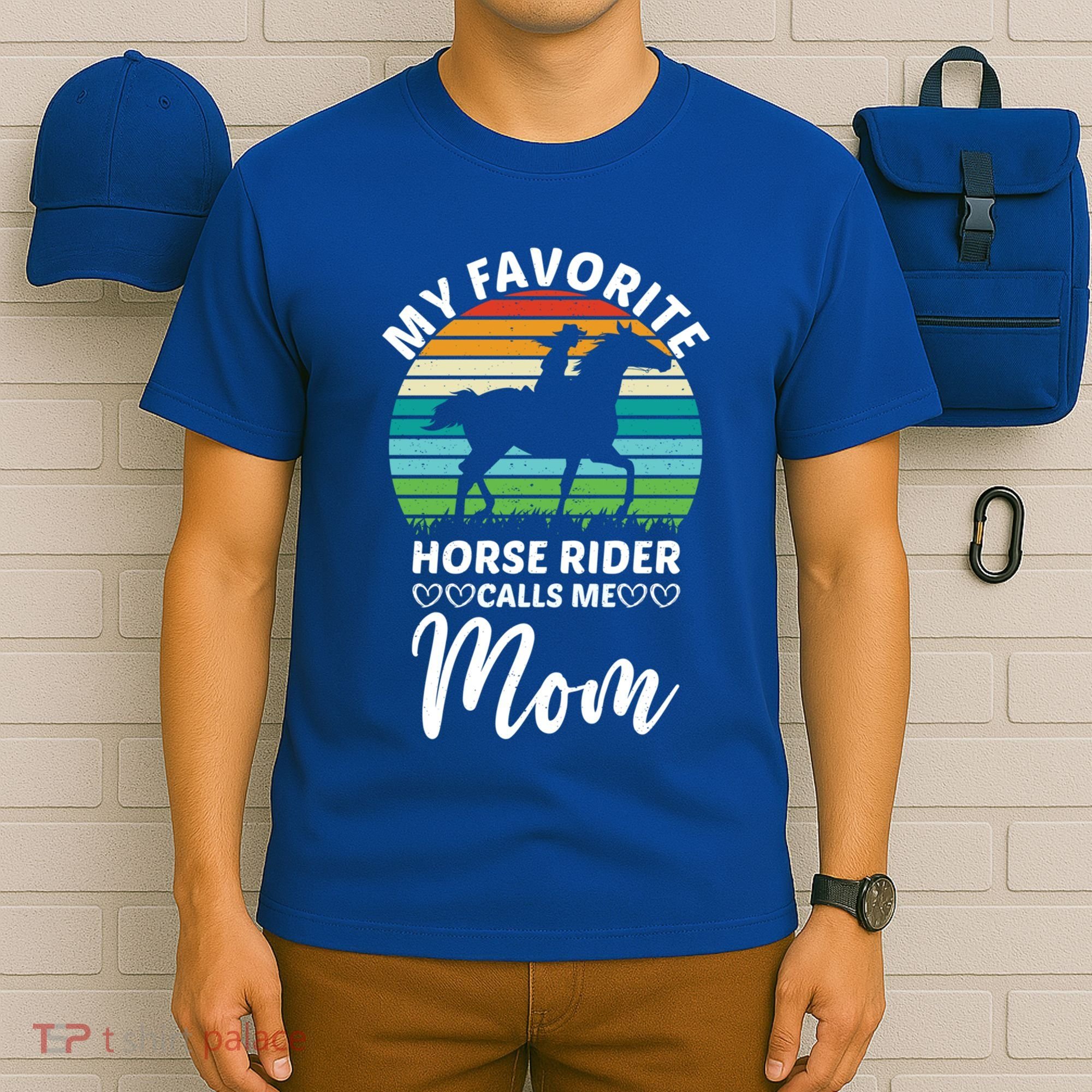 Horseback Riding Mum My Favorite Horse Rider Calls Me Mom Gift T-Shirt