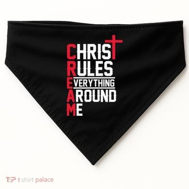 Hiphop Rap Music Cream Christ Rules Everything Around Me USA-Made Doggie Bandana