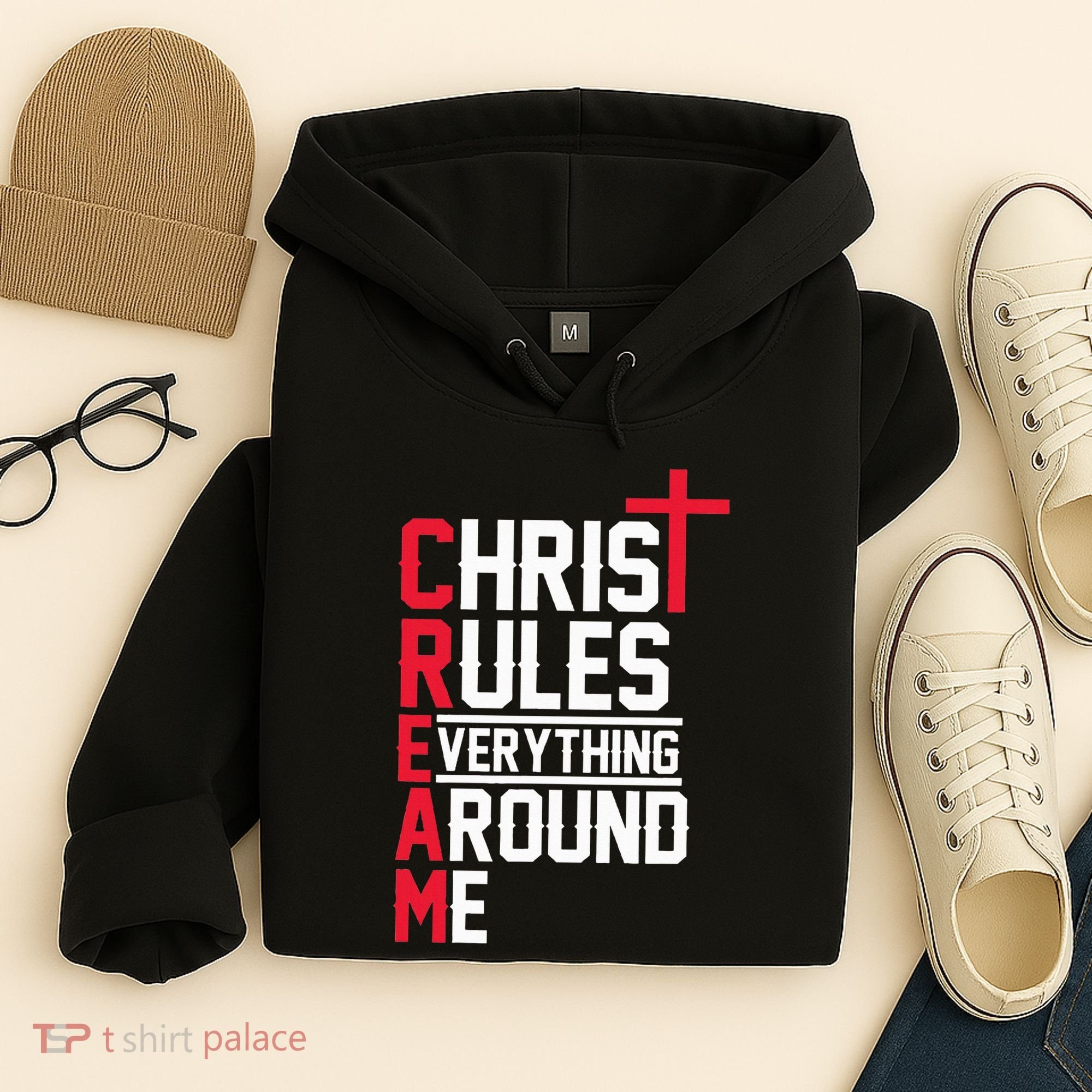 Hiphop Rap Music Cream Christ Rules Everything Around Me Hoodie