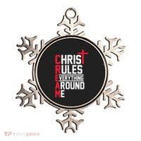 Hiphop Rap Music Cream Christ Rules Everything Around Me Ornament thumb 0