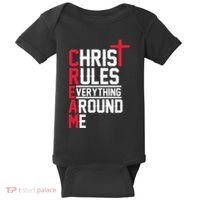 Hiphop Rap Music Cream Christ Rules Everything Around Me Baby Bodysuit thumb 0