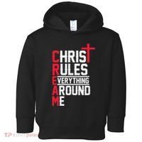 Hiphop Rap Music Cream Christ Rules Everything Around Me Toddler Hoodie thumb 0