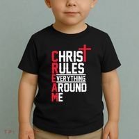 Hiphop Rap Music Cream Christ Rules Everything Around Me Toddler T-Shirt thumb 2
