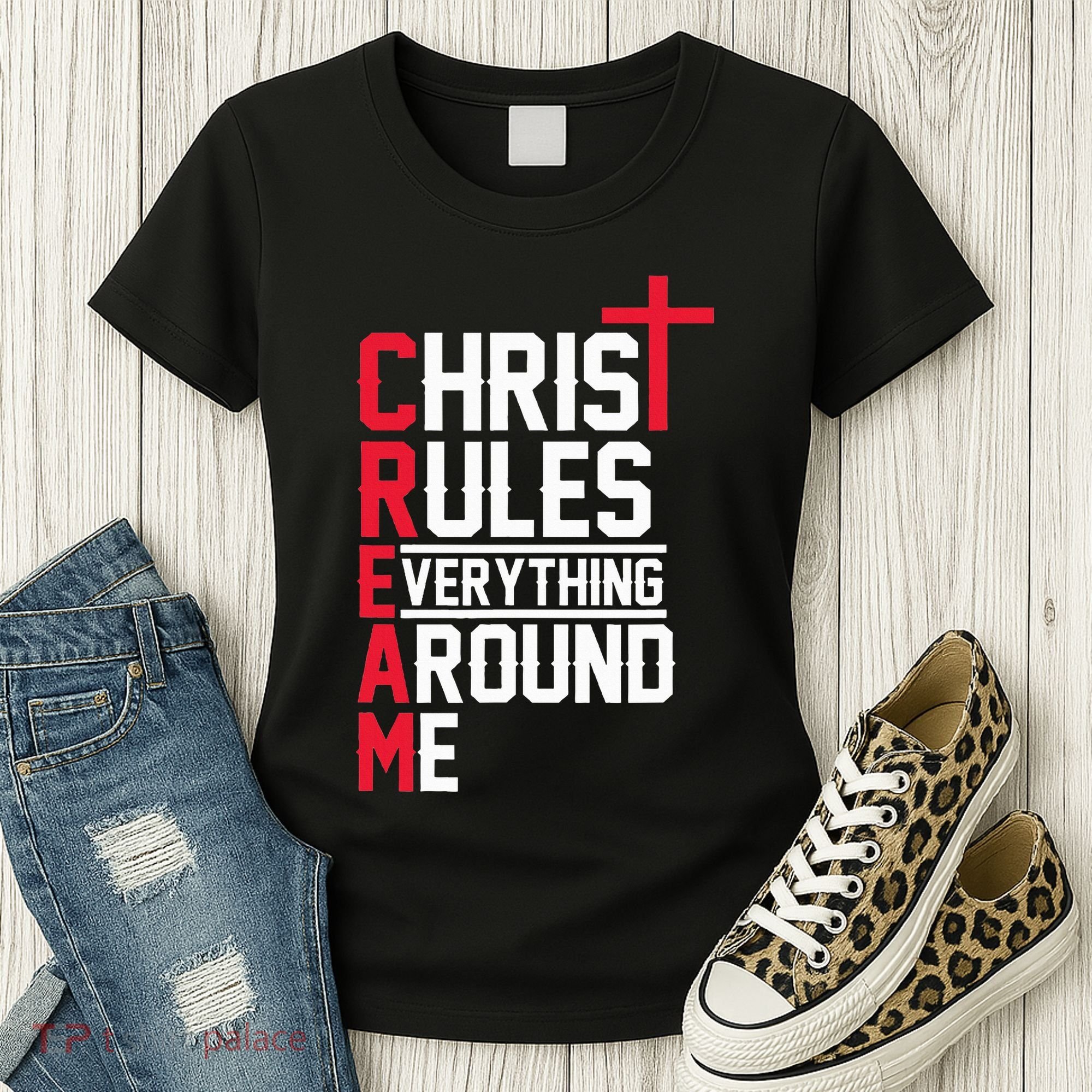Hiphop Rap Music Cream Christ Rules Everything Around Me Women's T-Shirt