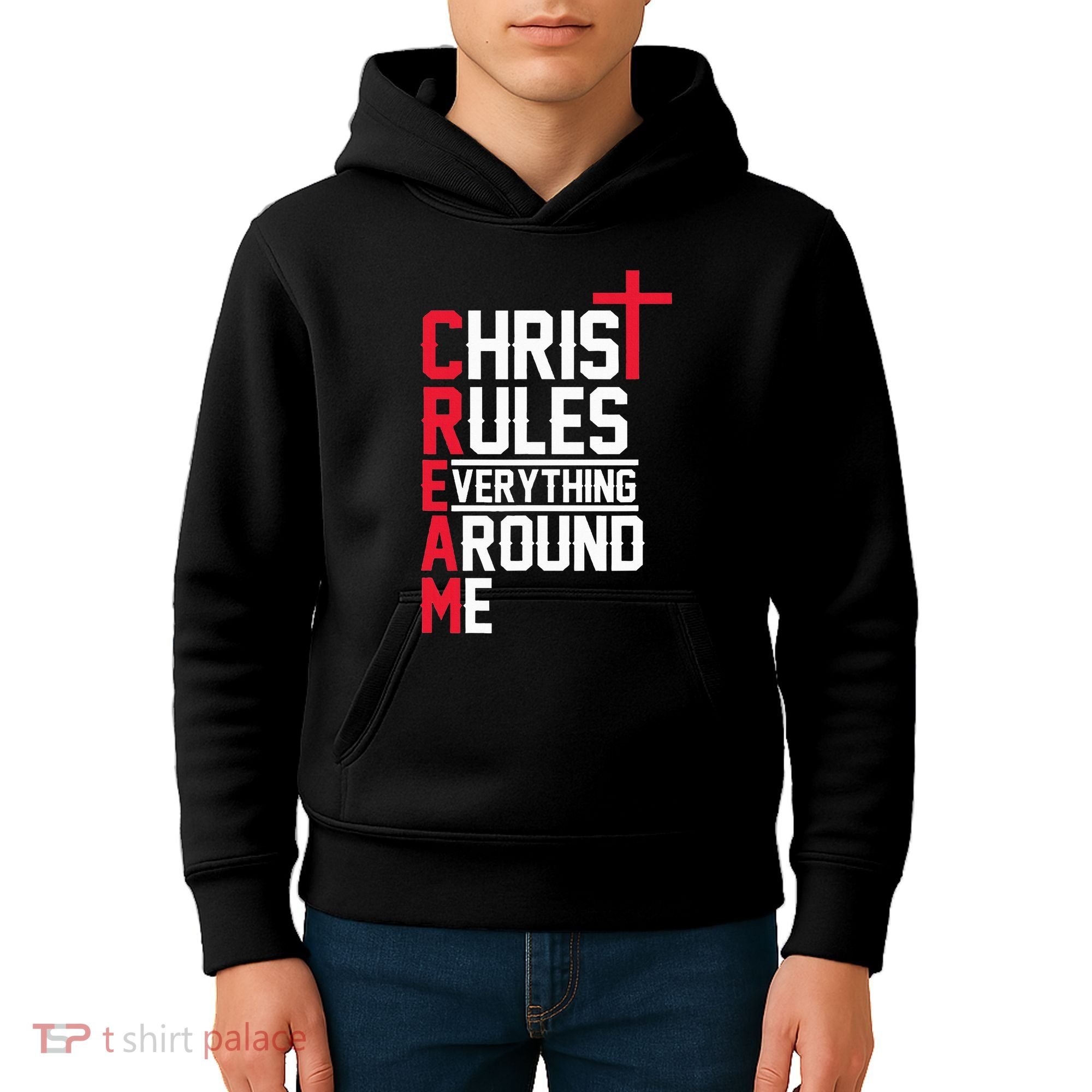Hiphop Rap Music Cream Christ Rules Everything Around Me Kids Hoodie