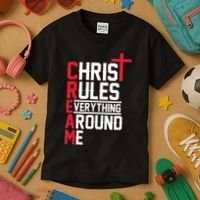 Hiphop Rap Music Cream Christ Rules Everything Around Me Kids T-Shirt thumb 3