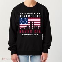 Heroes Remembered Never Die 911 American Flag Women's Sweatshirt thumb 0