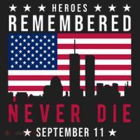 Heroes Remembered Never Die 911 American Flag Women's Sweatshirt thumb 2