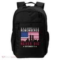 Heroes Remembered Never Die 911 American Flag Backpack thumb 0