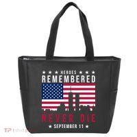 Heroes Remembered Never Die 911 American Flag Tote Bag thumb 0