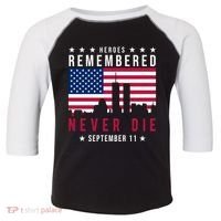 Heroes Remembered Never Die 911 American Flag Toddler Fine Jersey T-Shirt thumb 0