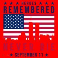 Heroes Remembered Never Die 911 American Flag Santa Hat thumb 1