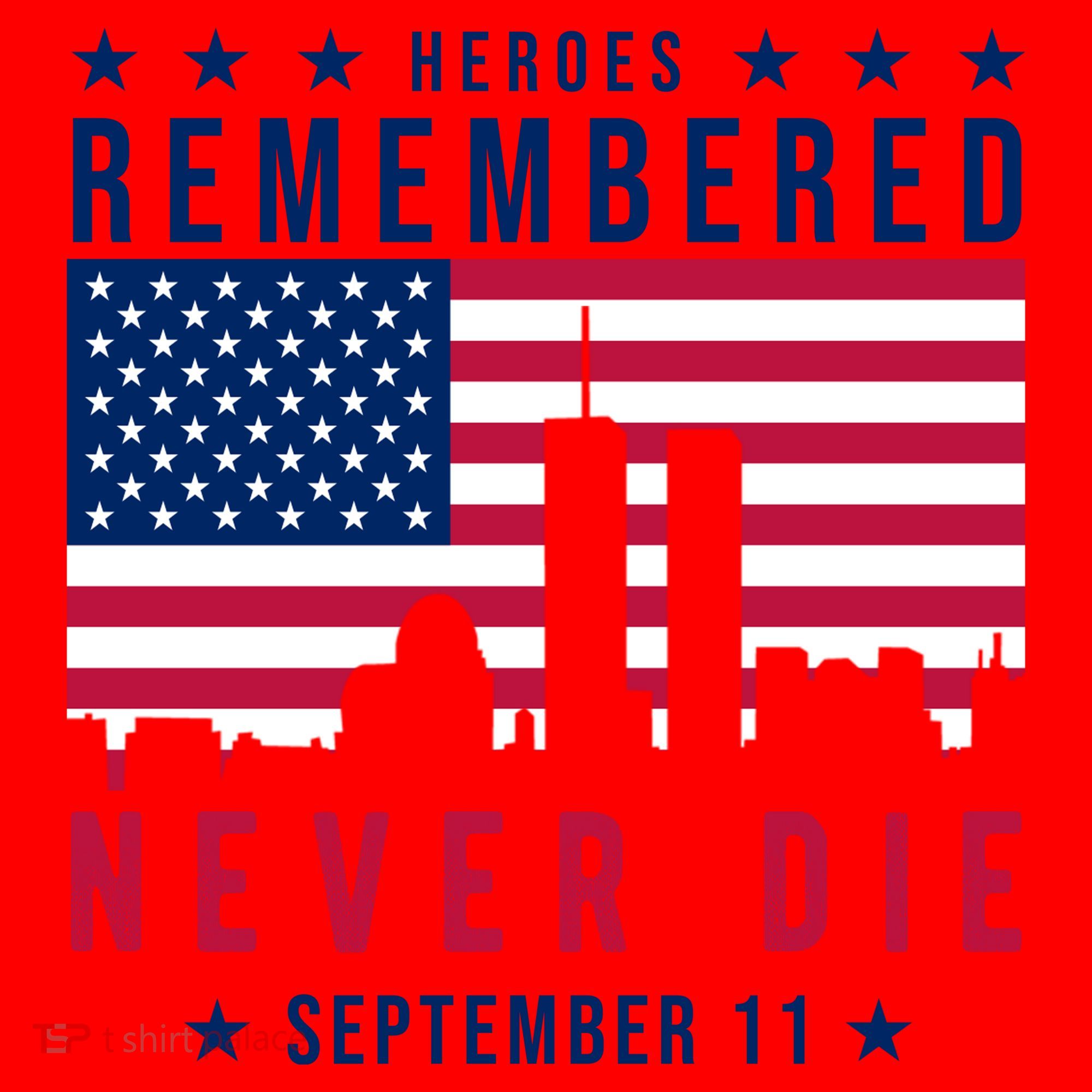 Heroes Remembered Never Die 911 American Flag Santa Hat