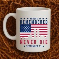 Heroes Remembered Never Die 911 American Flag Coffee Mug thumb 2