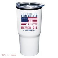 Heroes Remembered Never Die 911 American Flag Tumbler thumb 0