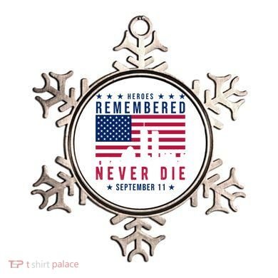 Heroes Remembered Never Die 911 American Flag Ornament