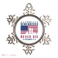 Heroes Remembered Never Die 911 American Flag Ornament thumb 0
