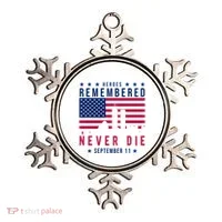 Heroes Remembered Never Die 911 American Flag Ornament thumb 0