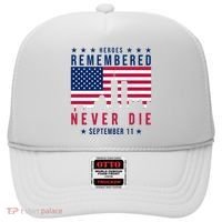 Heroes Remembered Never Die 911 American Flag Hat thumb 0