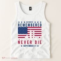 Heroes Remembered Never Die 911 American Flag Tank Top thumb 2