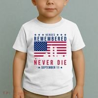 Heroes Remembered Never Die 911 American Flag Toddler T-Shirt thumb 2