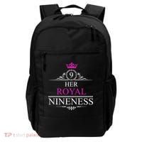 Her Royal Nineness 9th Birthday Nine Year Old Girl Backpack thumb 0