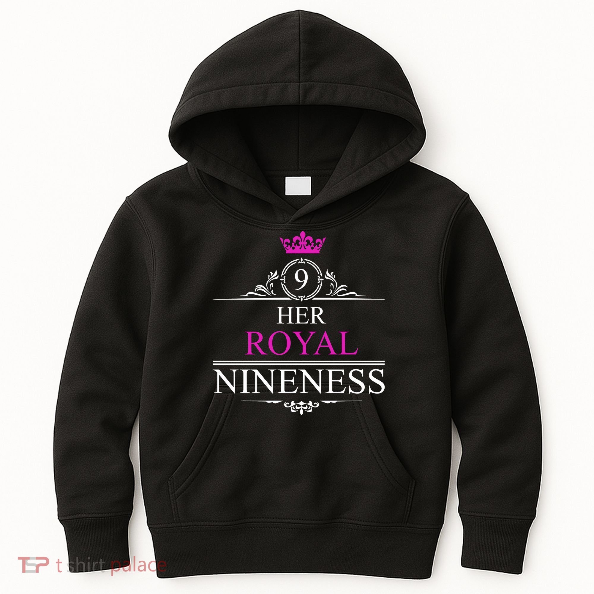 Her Royal Nineness 9th Birthday Nine Year Old Girl Kids Hoodie