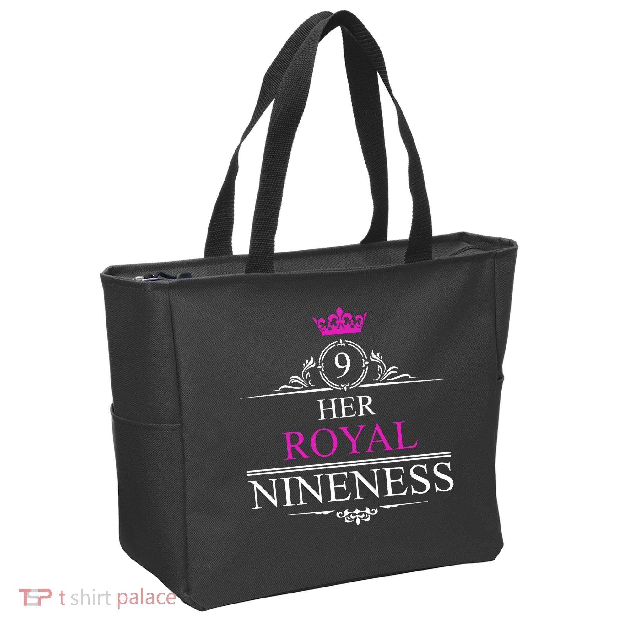 Her Royal Nineness 9th Birthday Nine Year Old Girl Tote Bag
