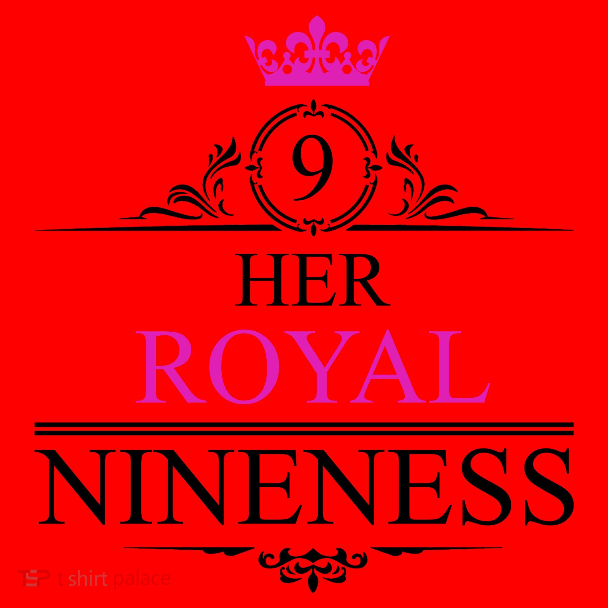 Her Royal Nineness 9th Birthday Nine Year Old Girl Santa Hat