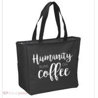 Humanity Runs On Coffee Tote Bag thumb 2
