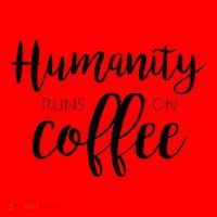 Humanity Runs On Coffee Santa Hat thumb 1