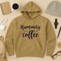 Humanity Runs On Coffee Hoodie thumb 3