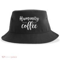 Humanity Runs On Coffee Sustainable Bucket Hat thumb 0