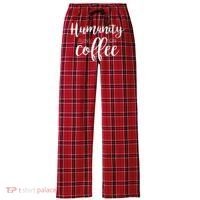 Humanity Runs On Coffee Women's Flannel Plaid Pajama Pants thumb 0