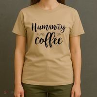 Humanity Runs On Coffee T-Shirt thumb 4