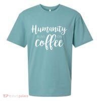 Humanity Runs On Coffee Sueded Cloud Jersey T-Shirt thumb 0
