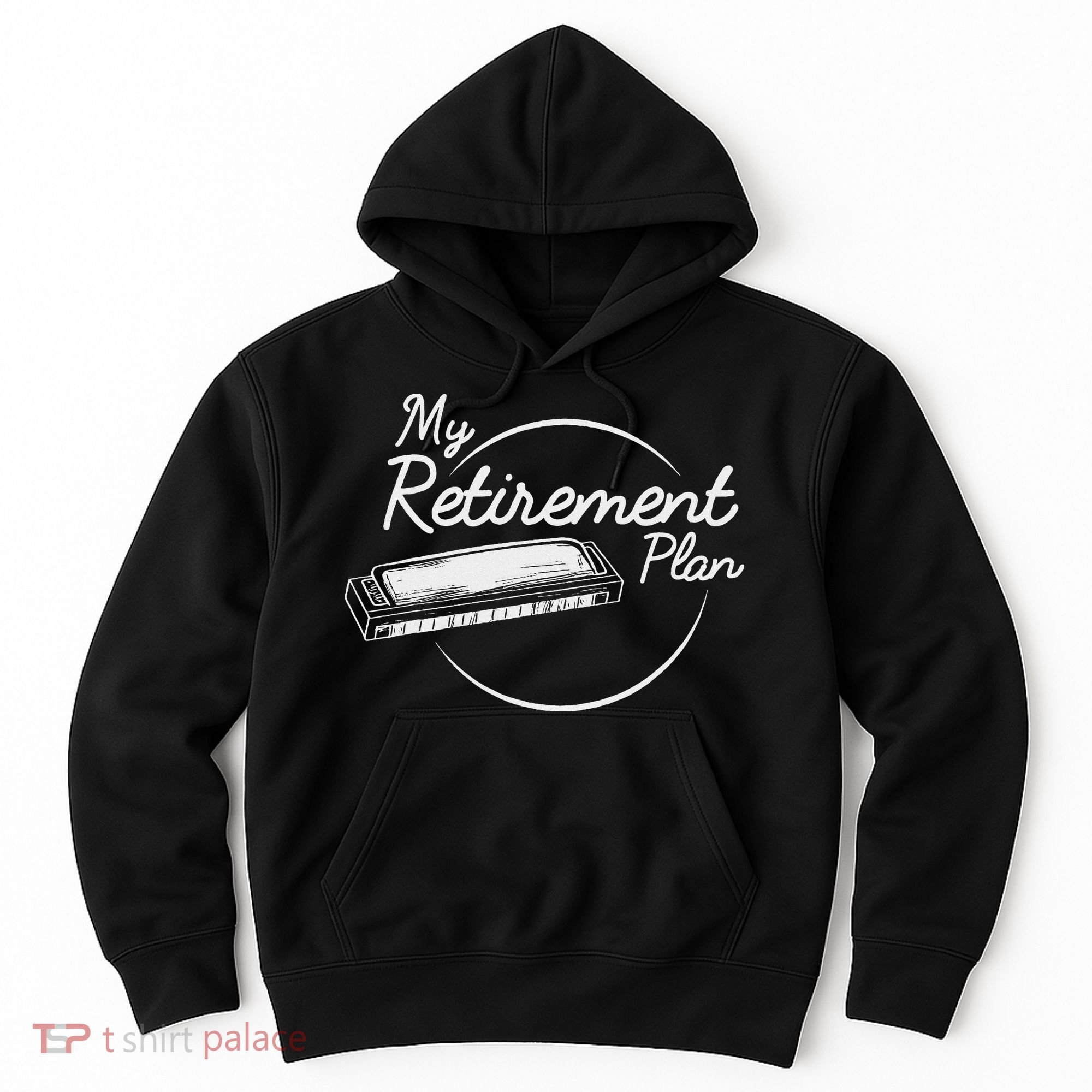 Harmonica Retirement Plan I Mouth Organ Gift Hoodie